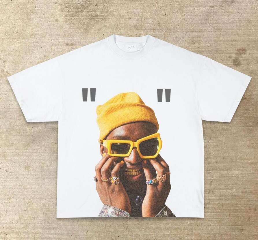 2025 Fflirtion Skull Trendy Brand New Printed Gothic High Street T-Shirt Versatile Crew Neck