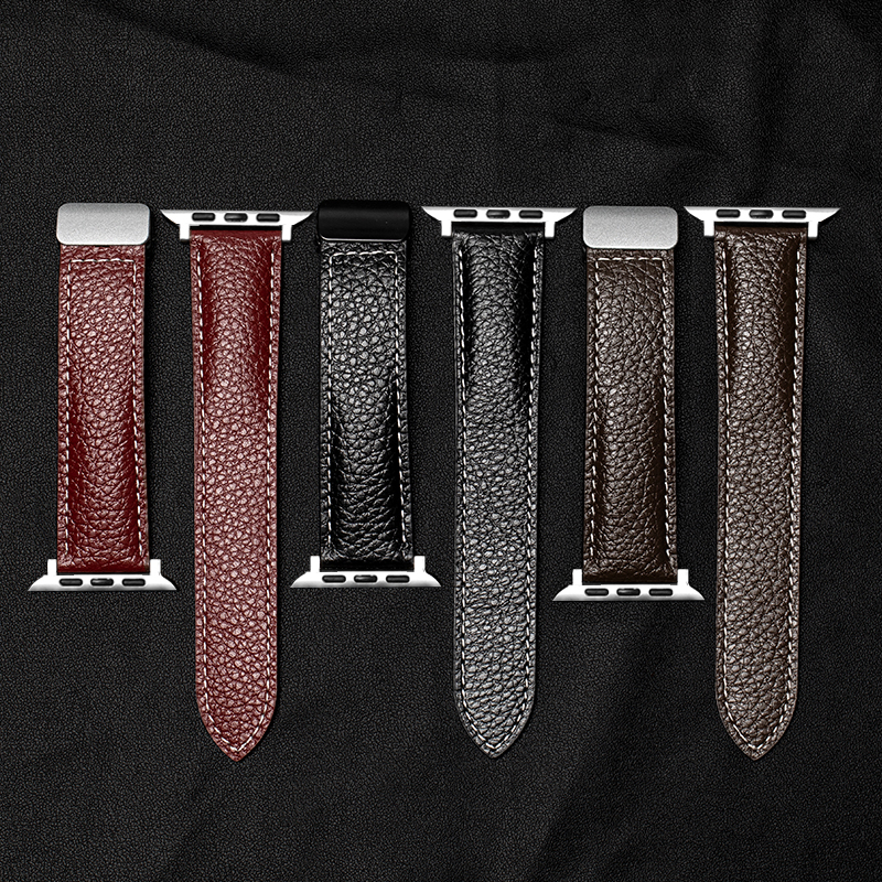 Soft Genuine Leather Metal Magnet Buckle Strap Compatible with Full Range of Models - CX858