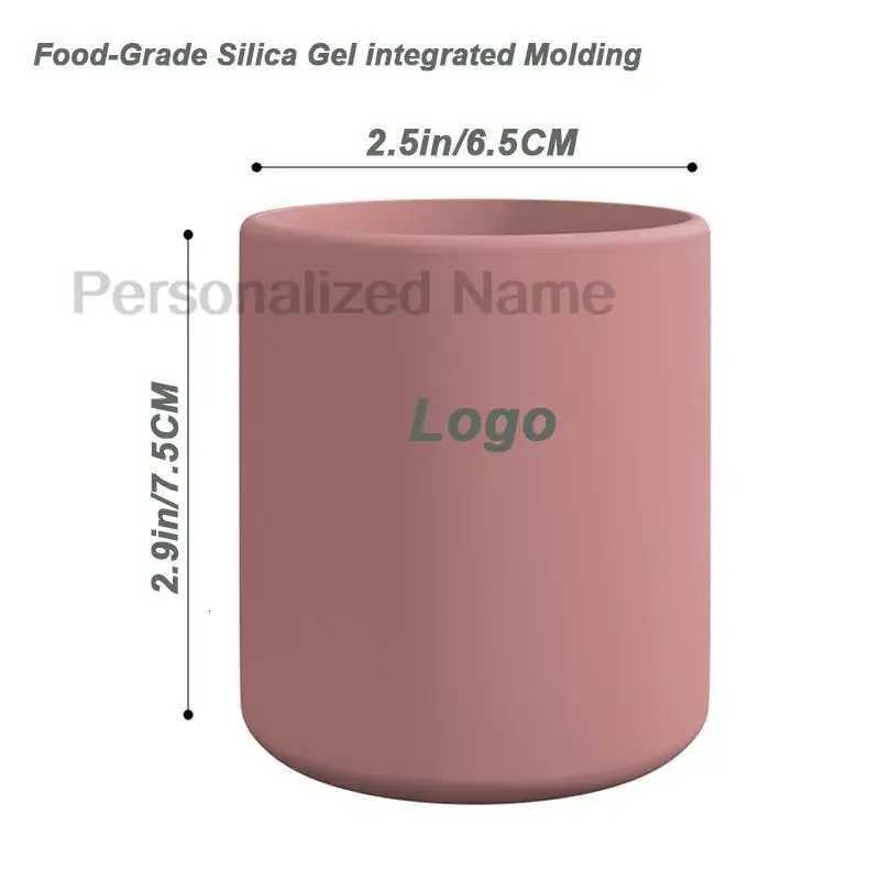 Personalized Name Silica Gel Boys and Girls Straight Cup 200ml Baby Water Cup Food-grade Baby Childrens Learning Drink BPA Free X250806