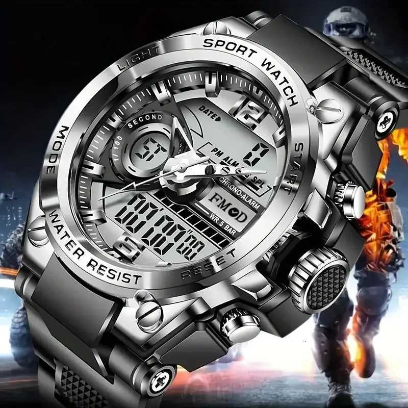 Digital Men Steel Military Wrist LED Quartz Clock Sport Male Big es Men Watches W250806