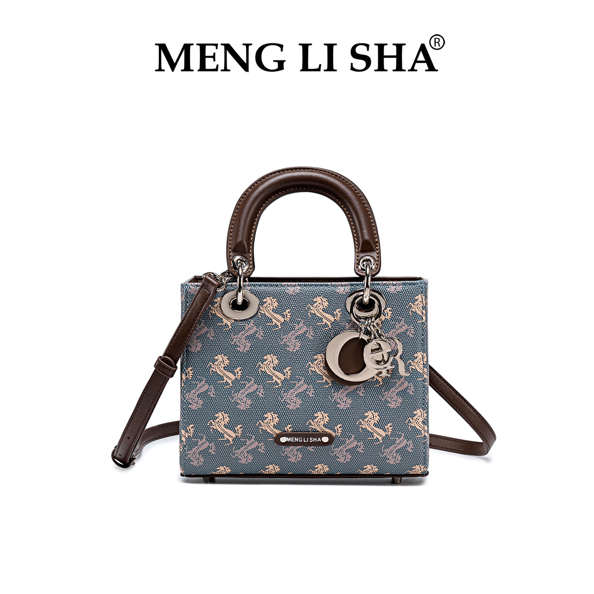 MENG LI SHA Korean Retro One Shoulder Crossbody Daisy Bag Women's 2025 New Niche High-End Casual Versatile Portable Tote Bag