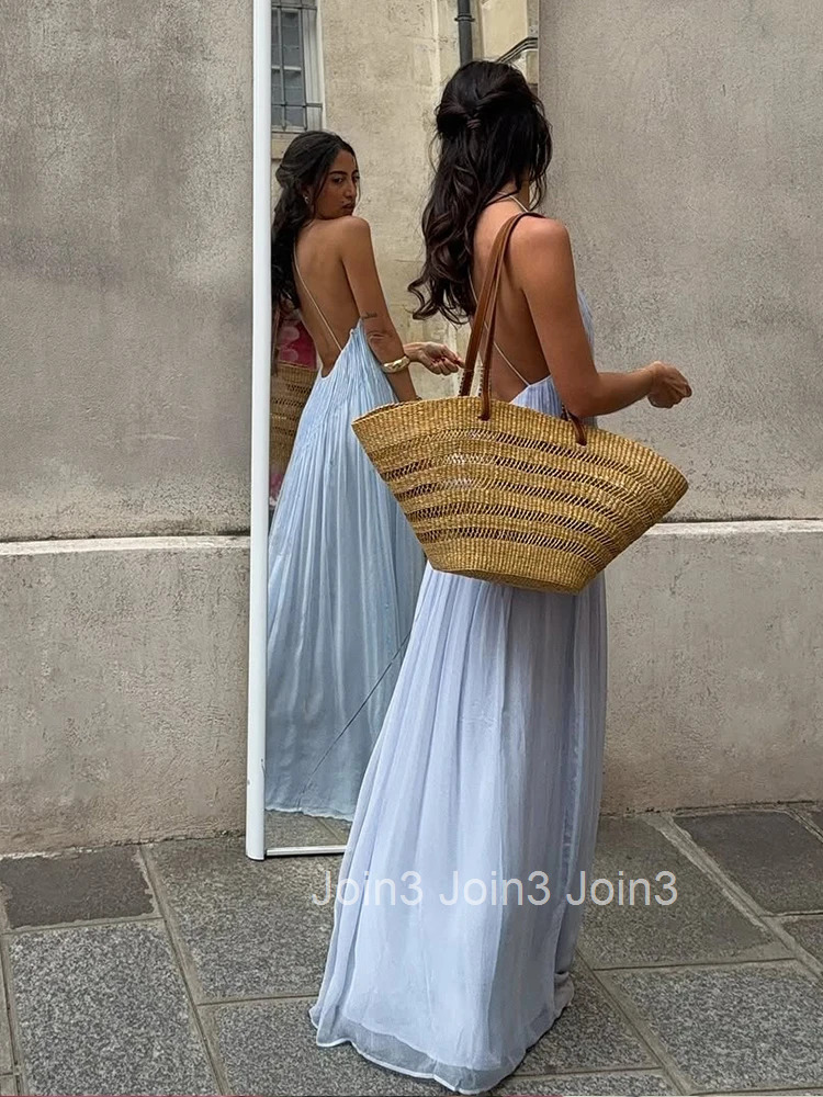 Chic Solid Pleated Hem Patchwork Long Dresses Women Elegant O Neck Full Sleeves Robes Fashion Female Vacation High Street Wear