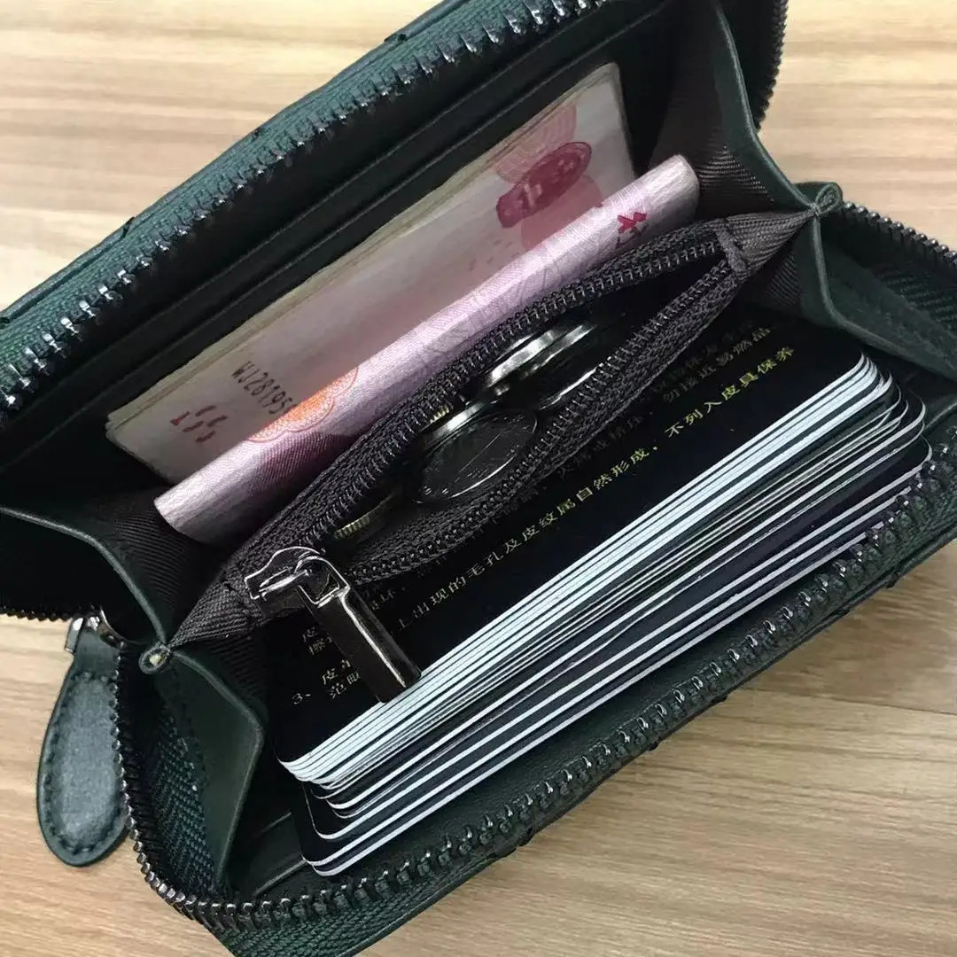 V-embossed Lambskin Leather Lady Short Zippy Wallet Women Coin Purse 5 Colors 250806