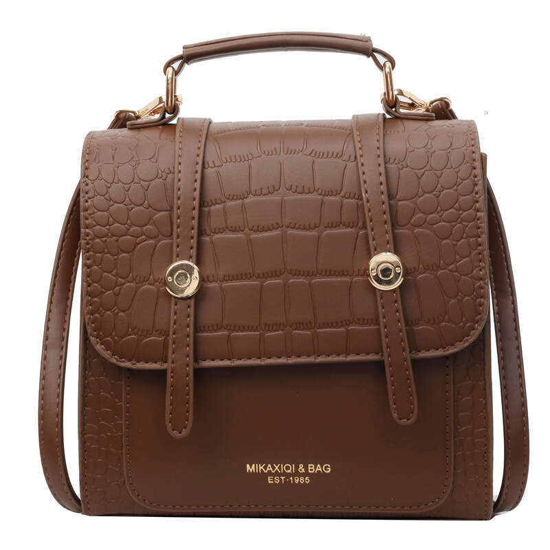 Leather backpack - crocodile leather - embossed texture, high-end niche design, fashionable ideal choice - smart women's work and social occasion