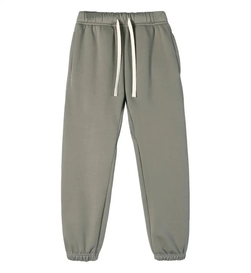 High Quality Fashion Style Plain Sweatpants Hip Hop Jogging Pants Warm Fleece Unisex High Streetwear Sports Pants 250806