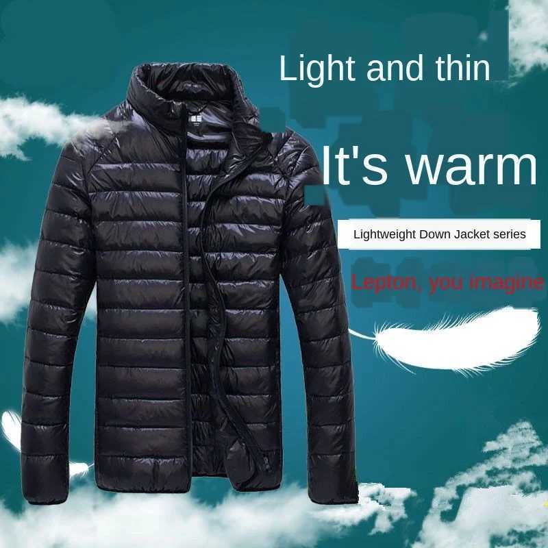 Winter Autumn Men Ultralight Jacket White Duck Down Coat Men Down Jackets Winter Male Casual Down Jacket Coat Warm Parka 6XL W250806