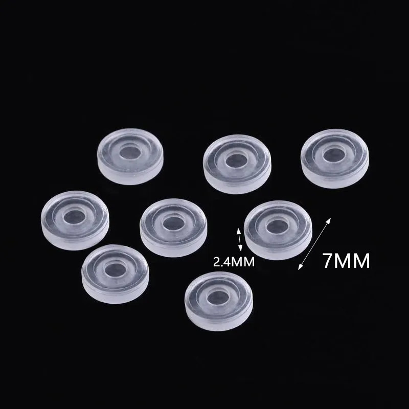 50 Pieces Earring Back Pads Clear Silicone Comfort Cushions for Clips on Earrings 250804