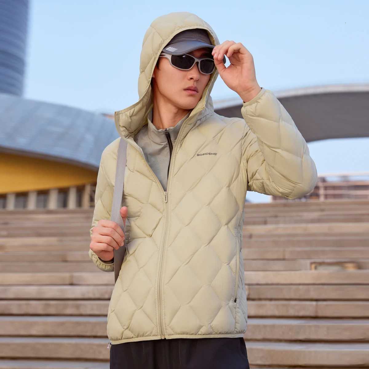 90% down jacket for men by BOSIDENG lightweight jacket warm high-quality casual outerwear HOODED WARM JACKET W250806