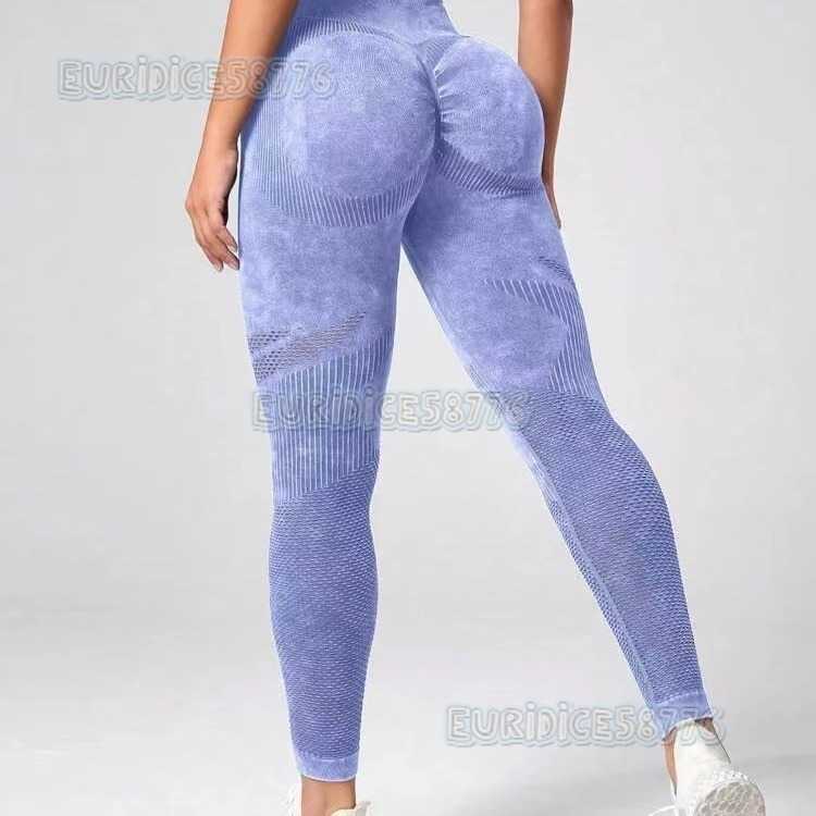 Hollow Seamless Yoga Pants High Waist Peach Butt Women Washed Matte Tight Sports Pants New Hip Lift Fitness Pants H250806