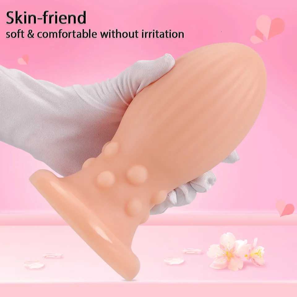 Dragon Egg Large Anal Plug Soft Suction Cup Anal Toy Butt Plug Prostate Massager Anal Dilator Sexy Toy For Women Men Masturbator XJ250806
