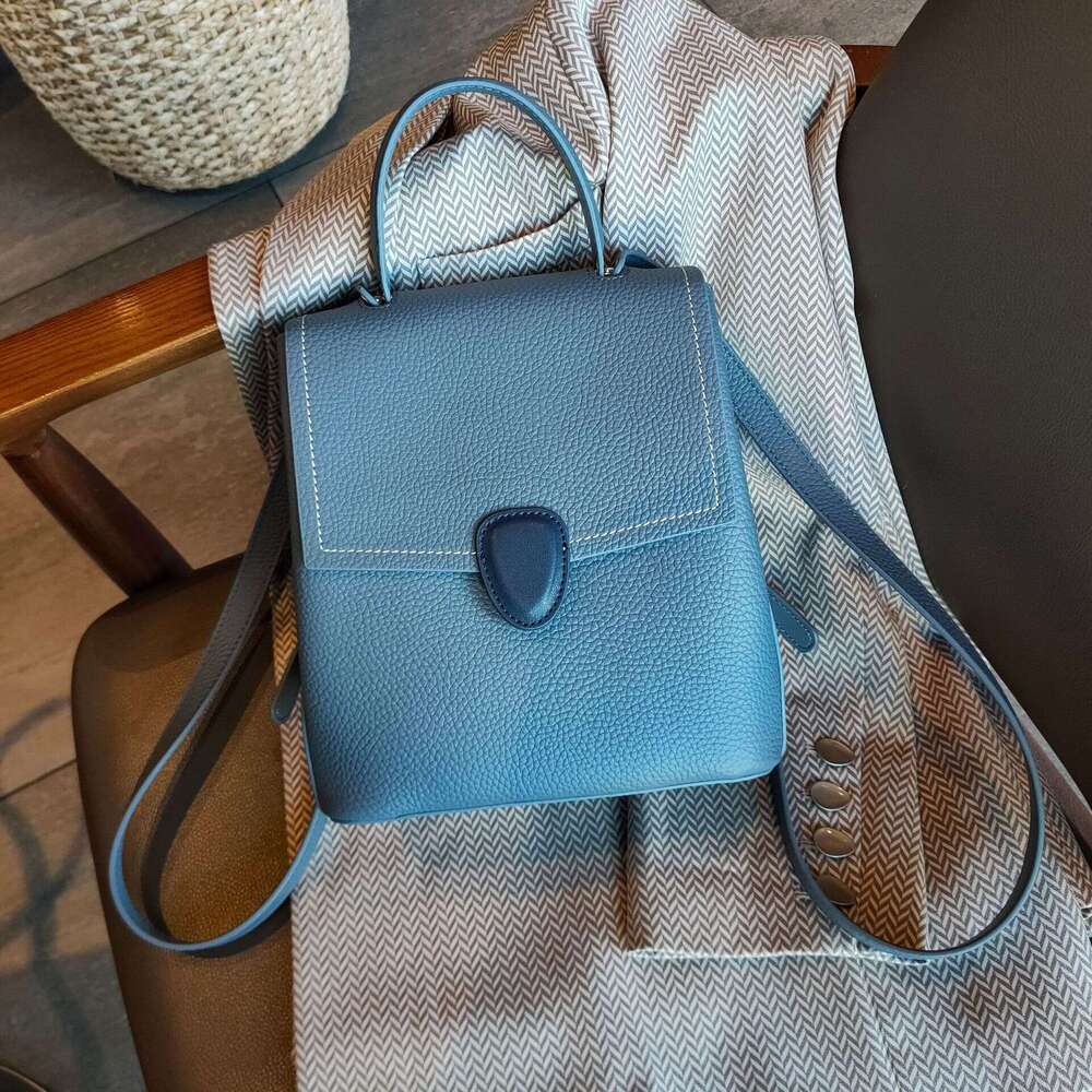 for Women New Trendy Brand First Layer Cowhide Women's Bag Korean Fashion Versatile Commuter British Style Backpack designer bag B5