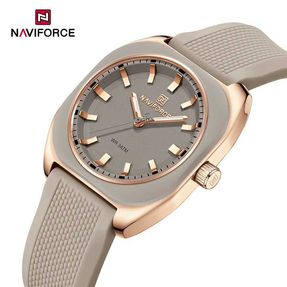 Naviforce Fashion Womens Casual Elegant Simple Polygon Quartz Sile Gift for Women Wrist Casual Relogio Feminino W250806