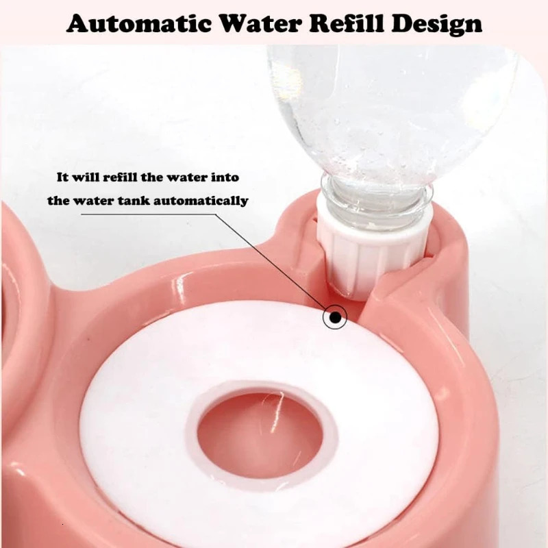 Pet Water Dispenser for Cats and Dogs Automatic Water Storage Pet Food Bowl Food Container with Waterer Pet Supplies 250805
