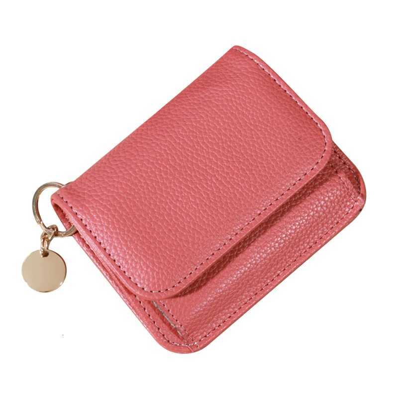 Solid Wallet Color Coin Card Key Lipstick Multicolor PU Leather Purse Casual Cowhide Mini Purse For Ladies XJ250806