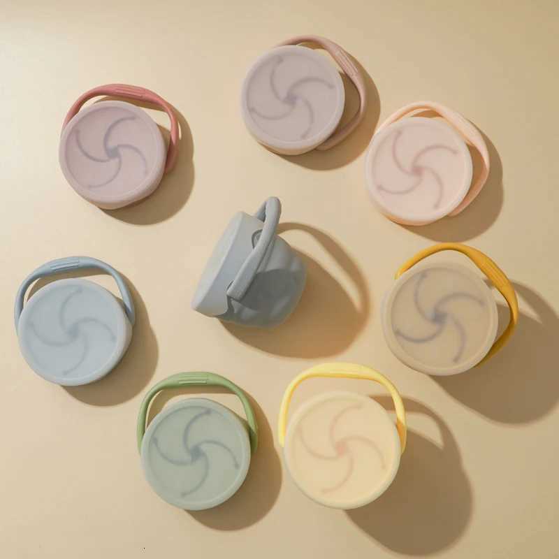 New Design High Quality Silicone Container For Small Items Fashionable Snack Cup Portable Food Cup With Lid Baby Accessories X250806