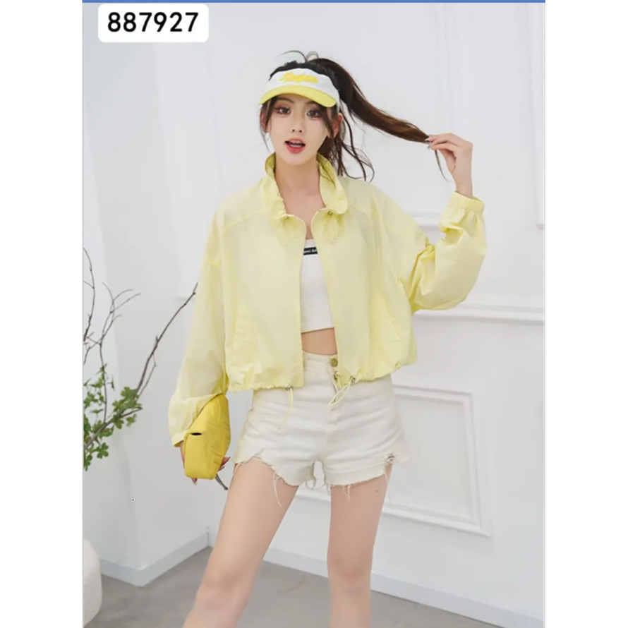 manners Short lightweight sun protection jacket, stand-up collar with adjustable drawstring hem, summer fashion must-have 887927 comfort