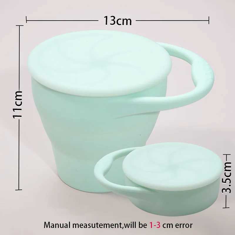 100% Food Safe Approved Silicone Container for Small Items Fashionable Snack Cup Portable Food Cup with Lid Baby Accessories X250806