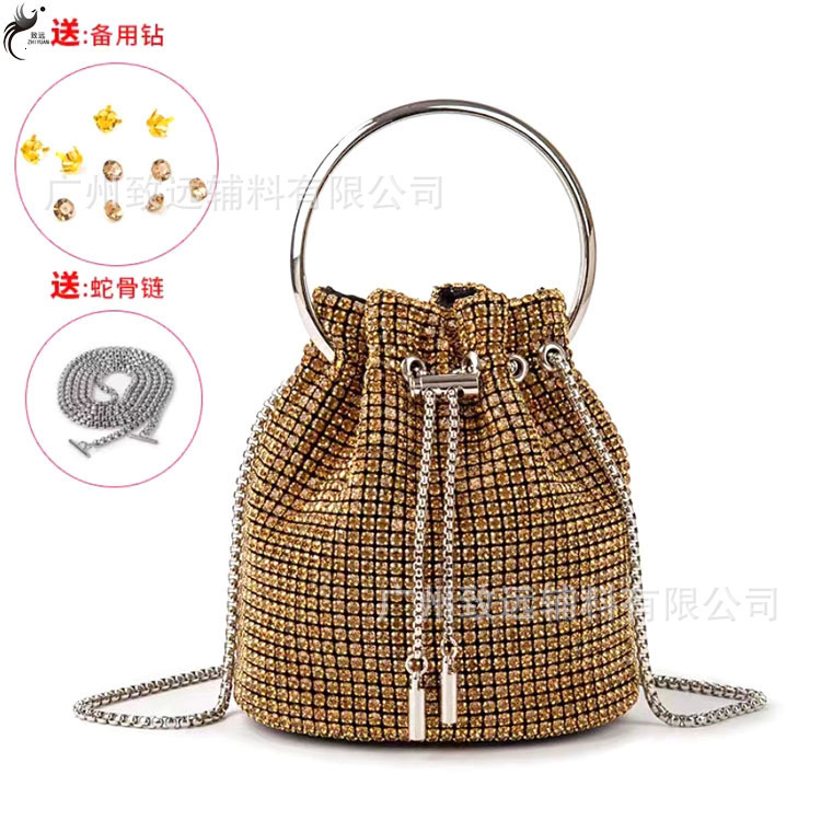 Designer 2025 new diamond bag bucket bag fashionable and exquisite chain shoulder crossbody bag