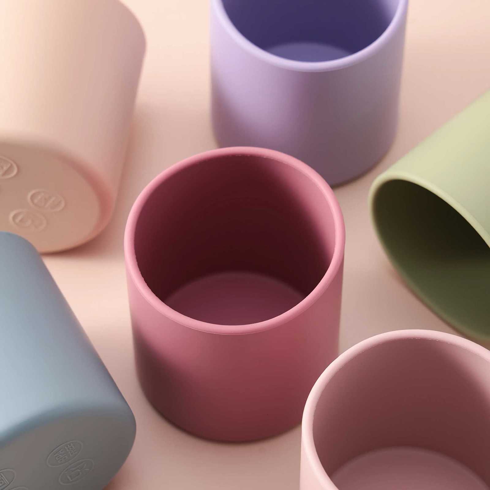 1PCS Food Grade Silicone Baby Training Cup BPA Free Feeding Liquid Cup Infant Self Feeding Weaning Drinking Practice Tableware X250806