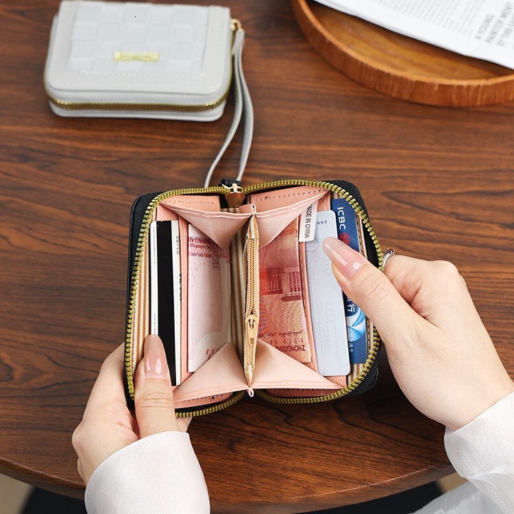 New Short for Women Fashion Simple Coin Purse Mini Small Wallet Multi-Card Slot Customizable