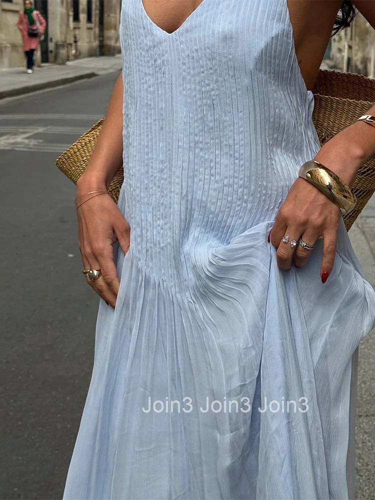 Chic Solid Pleated Hem Patchwork Long Dresses Women Elegant O Neck Full Sleeves Robes Fashion Female Vacation High Street Wear