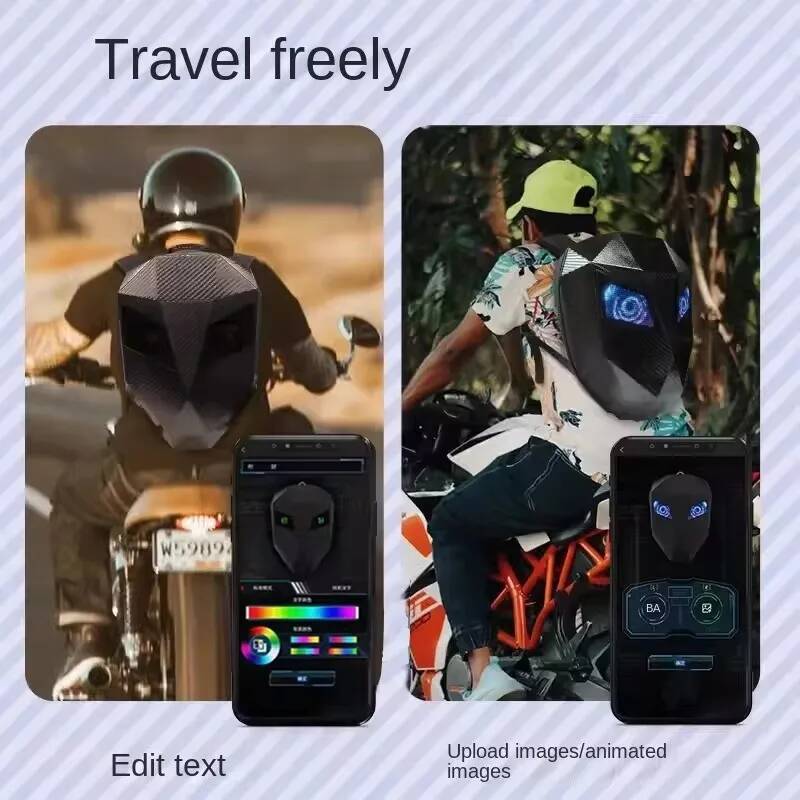 LED Knight Cycling Backpack with Eye Motorcycle Helmet Mochilas para motocicletas Waterproof Laptops Bags Saco Moto Schoolbag high-quality