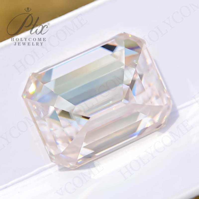 Lab Grown Moissanite Gemstone Emerald Cut Loose Diamond Stone VVS1 D White Beads Jewelry Making Engagement Wedding Charms DIY Materials