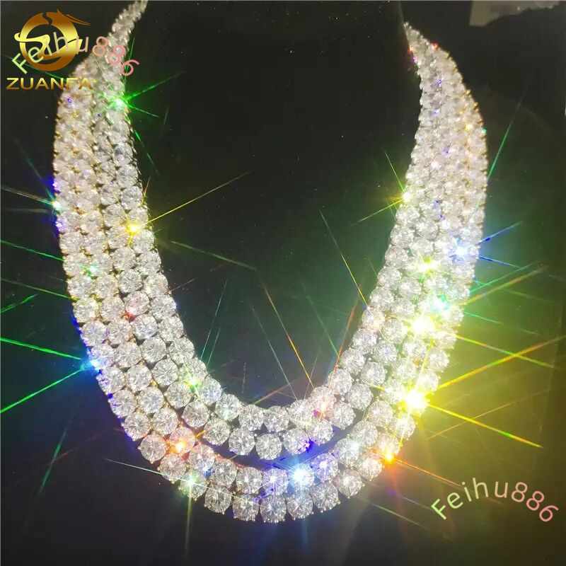 Wholesale Hip Hop Bling Jewelry 3mm 4mm 5mm 16 18 20 22 24inch Moissanite Out Iced Tennis Necklace Jewelry Tennis Chain