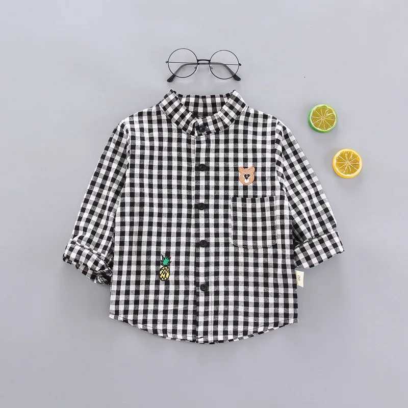100% Cotton Gentleman Shirt Tops Clothes Children Baby Boy Formal Cotton Top T-shirt Clothing Blouse Infant Shirts X250806
