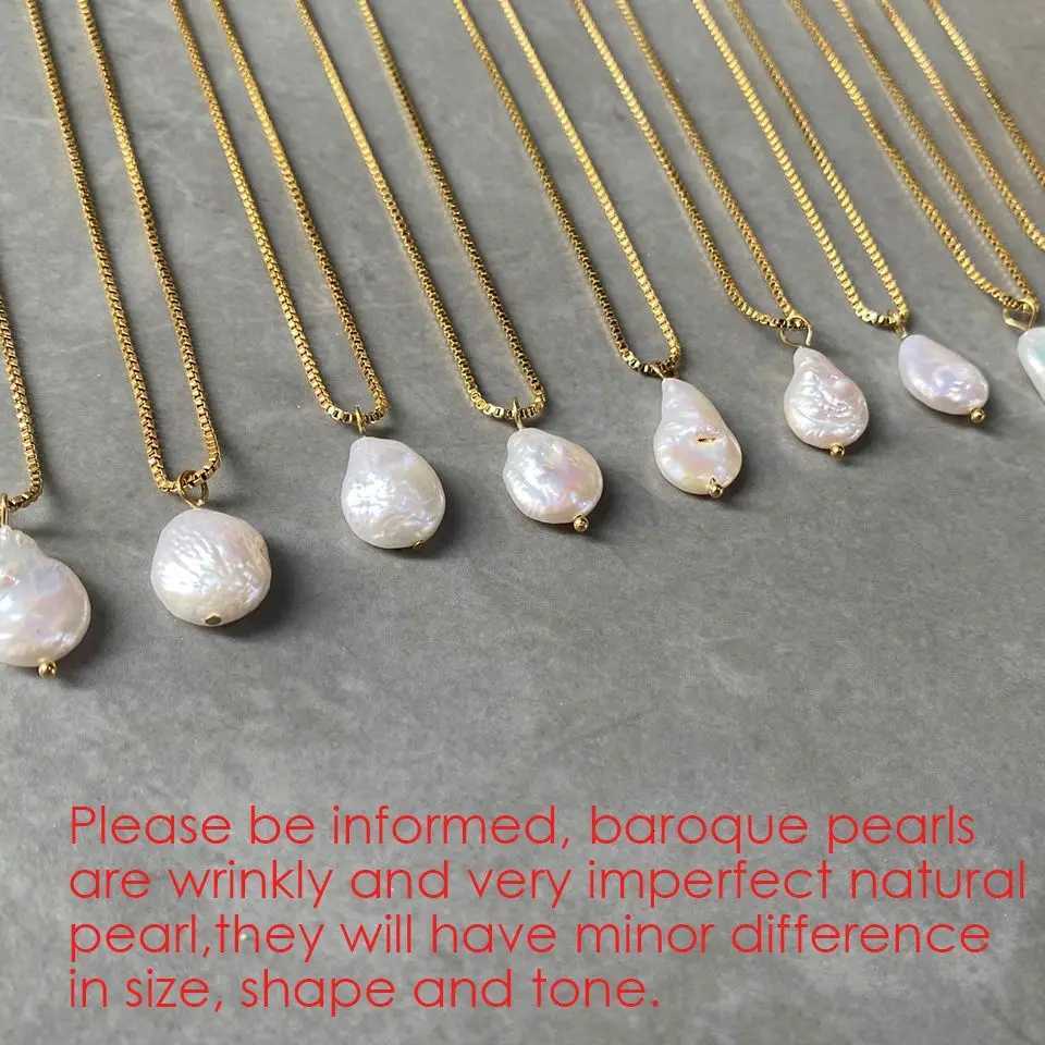 Hot Natural Freshwater Pearls Pendant Choker Necklaces Jewelry 316L Stainless Steel Gold Color Charms Necklace Female Party2025 Y250805