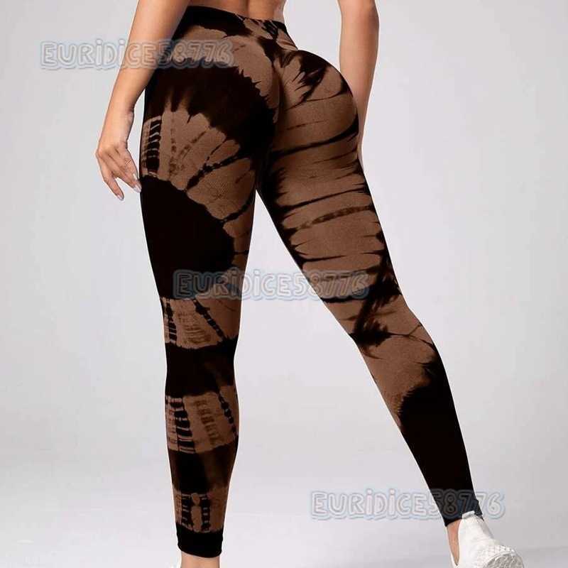 Tie-dye Trend Yoga Pants High Waist Hip-lifting Tummy Control Pants Fitness Sports Shaping Pants H250806