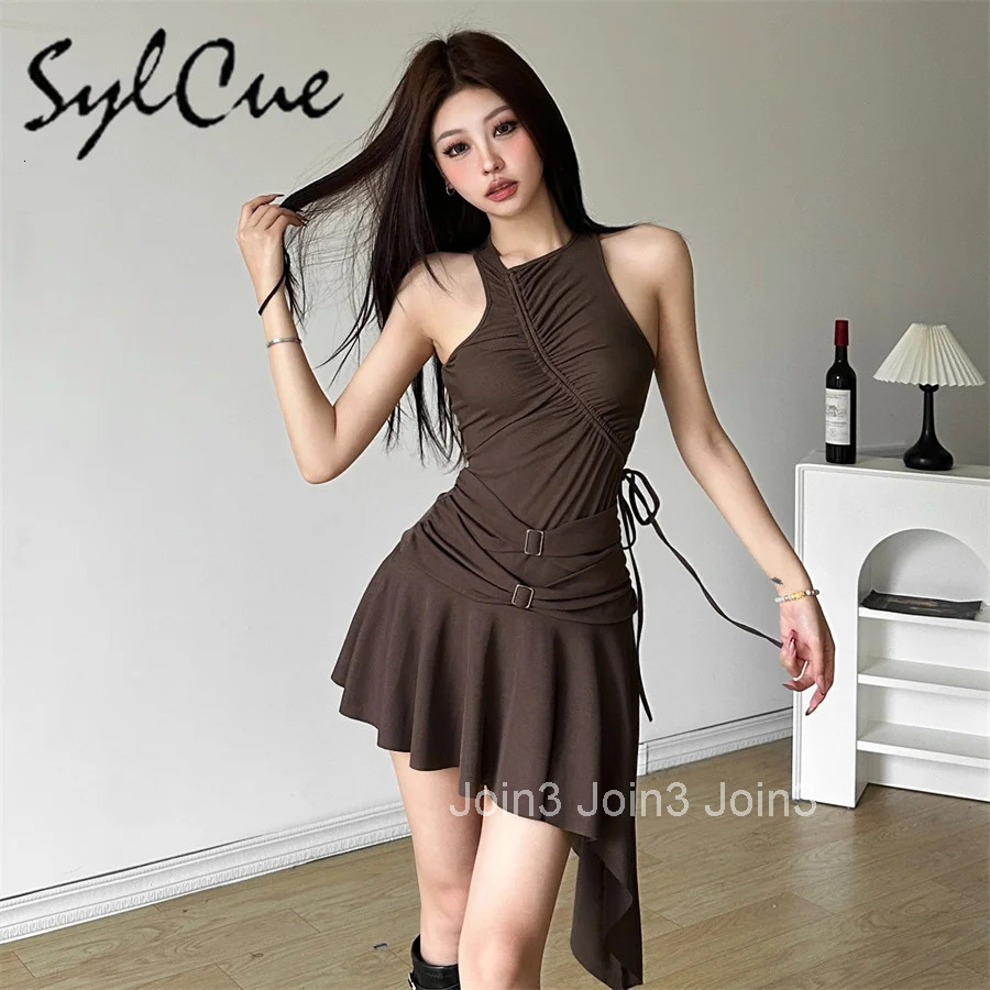 Spring New Party Queen Sweet Gentle Cute High Street Elegant Mature Sexy WomenS Sleeveless Pleated Dress