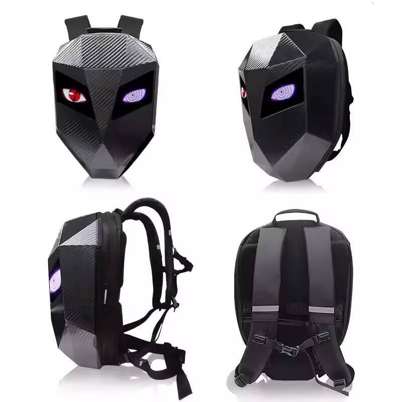 LED Knight Cycling Backpack with Eye Motorcycle Helmet Mochilas para motocicletas Waterproof Laptops Bags Saco Moto Schoolbag high-quality