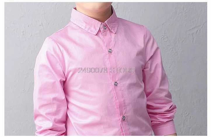 Shirts For Boys Brand Autumn Kids Cotton Shirts Children Clothing Boys Teenage Sports School Uniform Formal Dress Shirts X250806