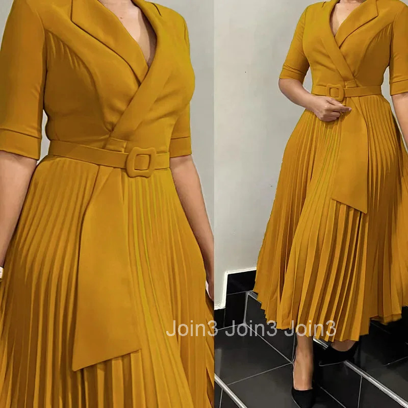 Pleated Dress Women Sexy Dresses White Round Neck Slim Sheath Work High Waist Hip Wrap Elegant Bodycon Mid Length Vestidos