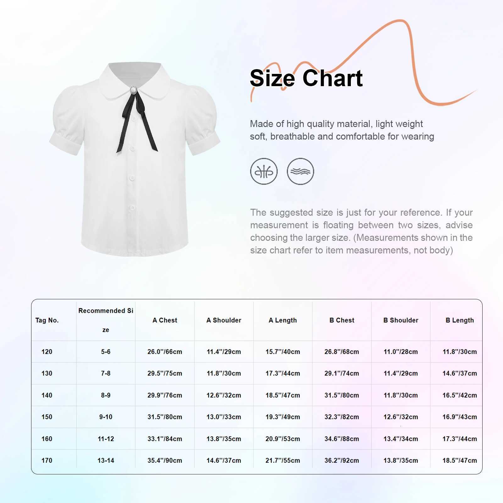 White Kids School Girls Fashion Shirt Cute Short Sleeve Shirt Casual Solid Color Turn-Down Collar Bowknot Blouse Button Tops X250806
