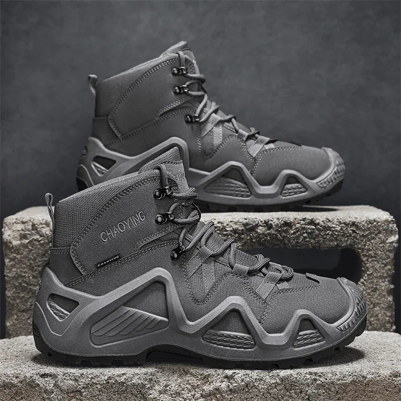 Men Tactical Boots with Straps for Combat Training Waterproof Straps Outdoor Hiking Breathable Shoes Multifunctional Motorcycle 250731