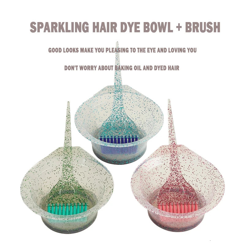 2Pcs Salon Hair Colour Mixing Dyeing Kit Professional Hair Coloring Applicator Coloring Kit for DIY Hairdressing Tools 250805