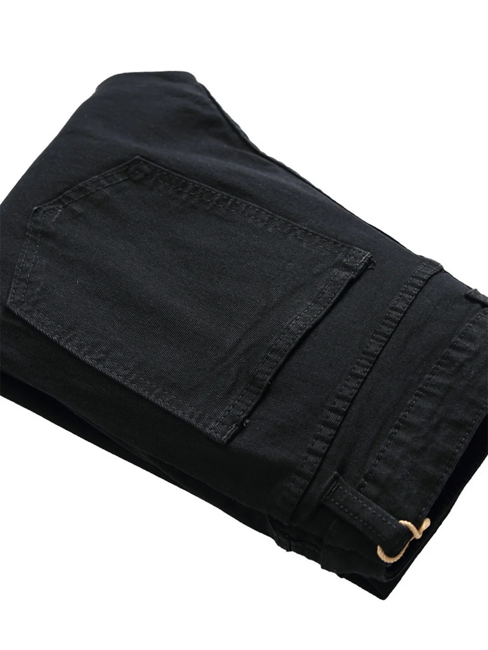 Stylish Street Style Men Hiphop Holes Stretch Slim Pencil Jeans Trousers Male Distressed Cotton Skinny Denim Pants 250805