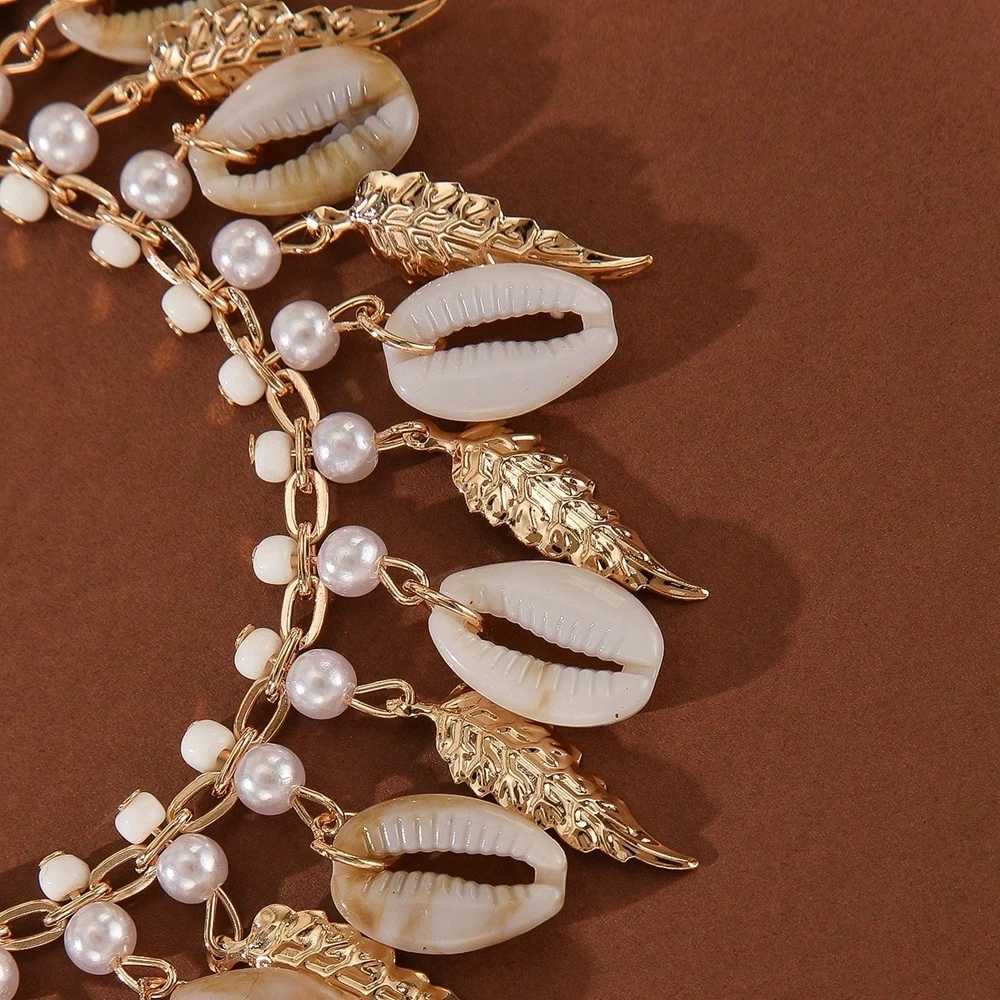 1 Piece Bohemian Vacation Foot Jewelry TrenDY Fashion Beach Shell Tassel Anklet Womens Ankle AccESSories Y250805