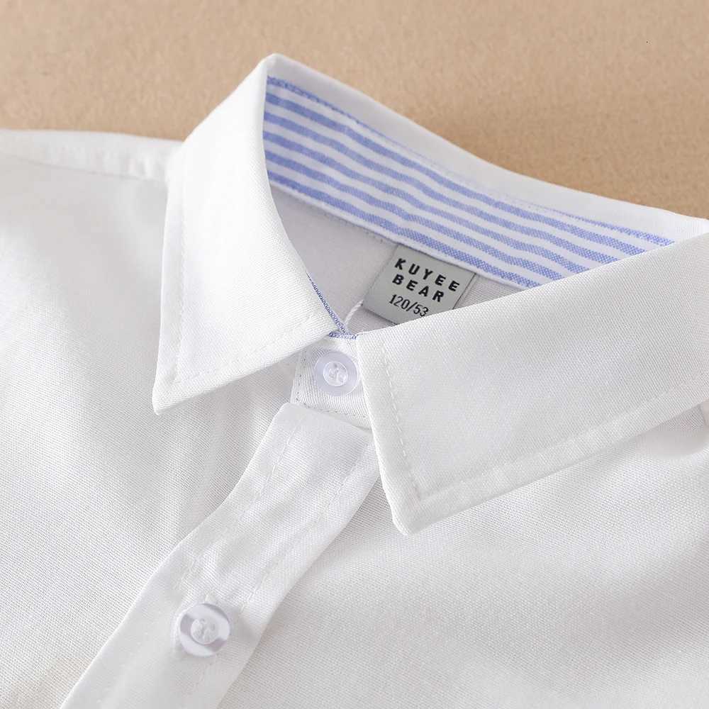 Boys Summer Shirt 2024 New Kids Cotton Clothes School Uniform Children Turn-down Collar Short Sleeve Clothing 5-12 Years X250806