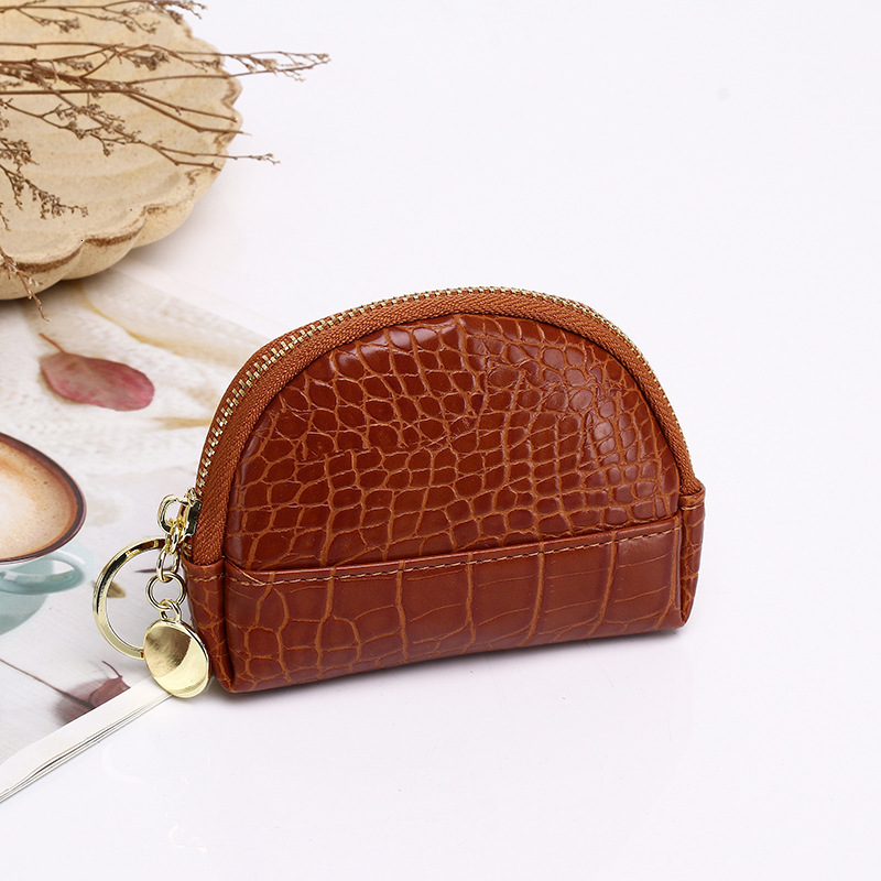 New Stone Pattern Mini Purse Short Zipper Coin Wallet Japanese and Korean Card Holder