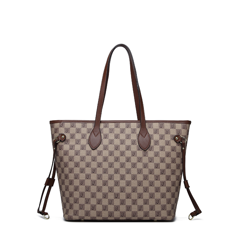 MKF designer bag free shipping Light luxury High quality casual tote bag versatile classic Check Plaid Tartan vintage handbag for woman
