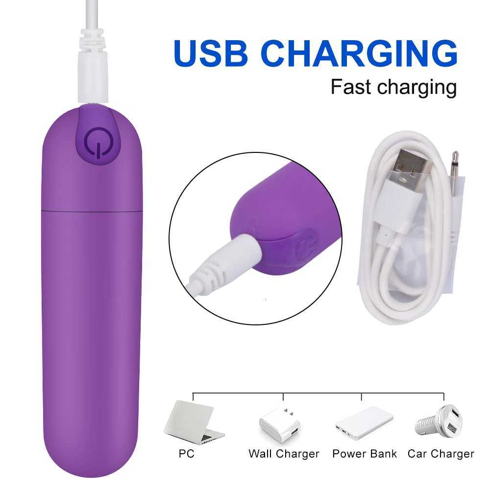 USB Charge Mini Powerful Bullet Vibrator Adult Sex Toys for Women Clitoral Stimulator Vaginal G Spot Vibrators Erotic MasturbationXJ250806