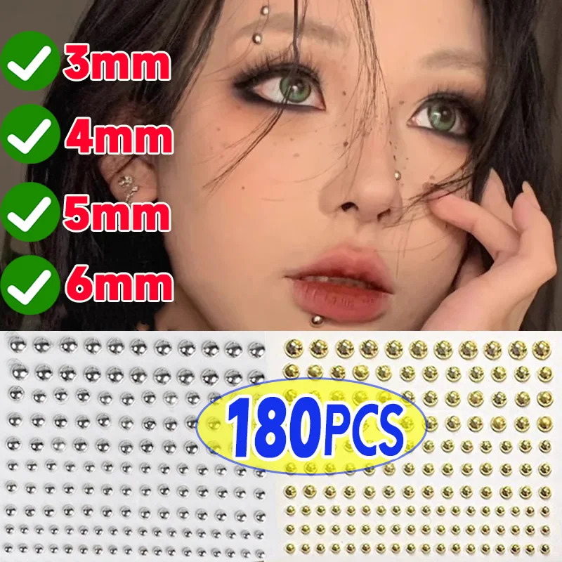 Fashion Lip Nail Eyebrow Nose Ring No Piercing Lip Nails Sticker Selfadhesive Waterproof Reusable Body Belly Button Jewelry 250805