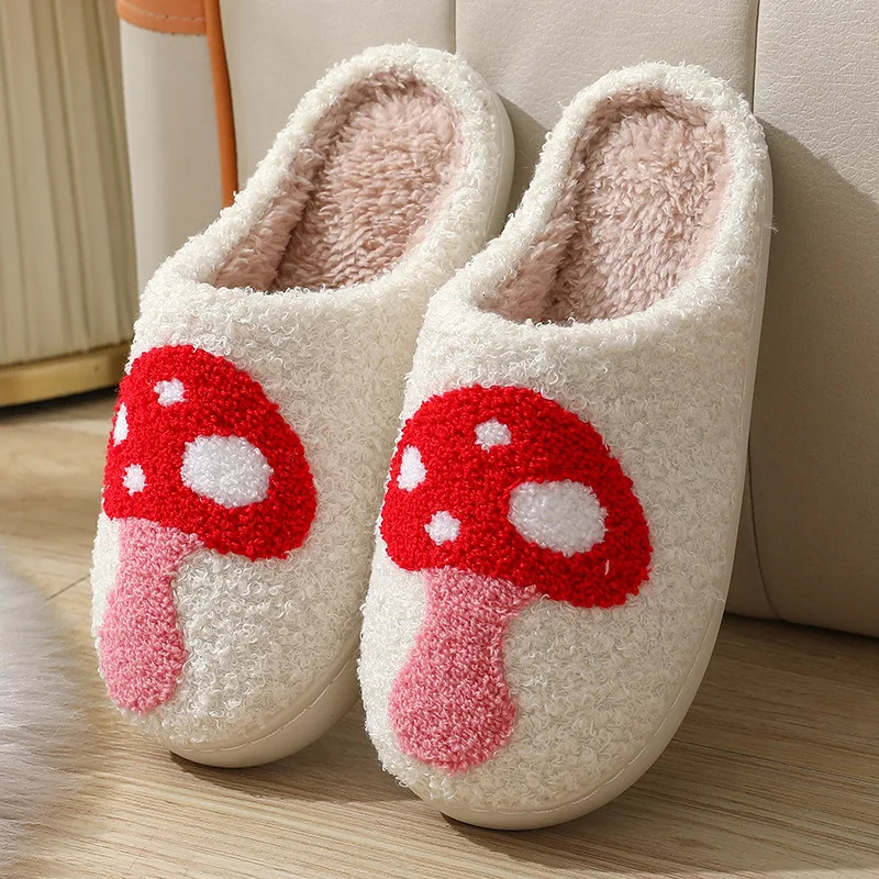 Pallene Women Warm Furry Cotton Slippers Indoor Cute Fur Fuzzy House Slippers Soft Cozy Fuzzy Bedroom Slides Plush Flat Slippers 250731