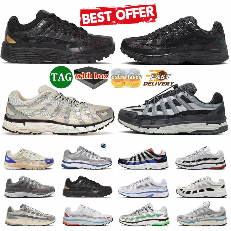 2025 Designer Shoes P6000 P 6000 Designer for Men Women Sneakers Triple Black White Khaki Wolf Grey Metallic Racer Blue Womens Outdoor Sports Trainers