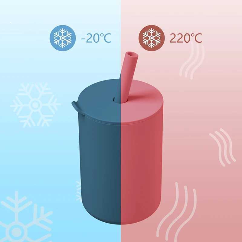 1pc 150ml Baby Straw Cup 5oz Toddler Drinking Cup Silicone Training Cup For Babies And Kids Portable And Practical Feeding Cup X250806