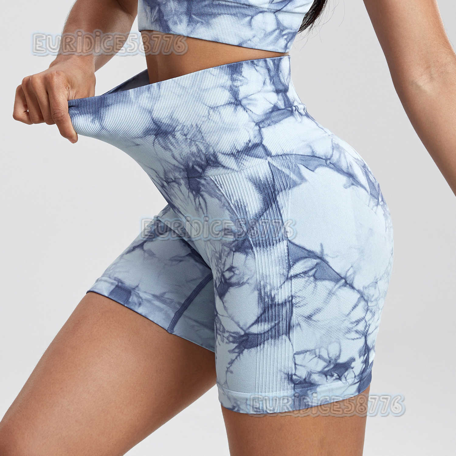 Yoga Women Shorts Tie Dye Seamless Womens Summer High Waist Shorts Fitness Sports Printed Yoga Women Shorts H250806