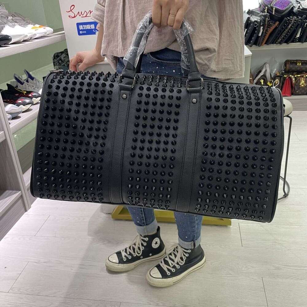 Designer Bag Tote Shoulder Bag Genuine Leather Texture Handbag Personality Rivet Crossbody Large Capacity Travel Short Trip Luggage Unisex